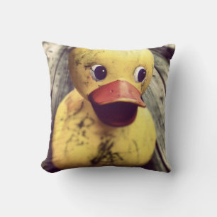 Yellow Rubber Ducky Needs a Bath! Cushion