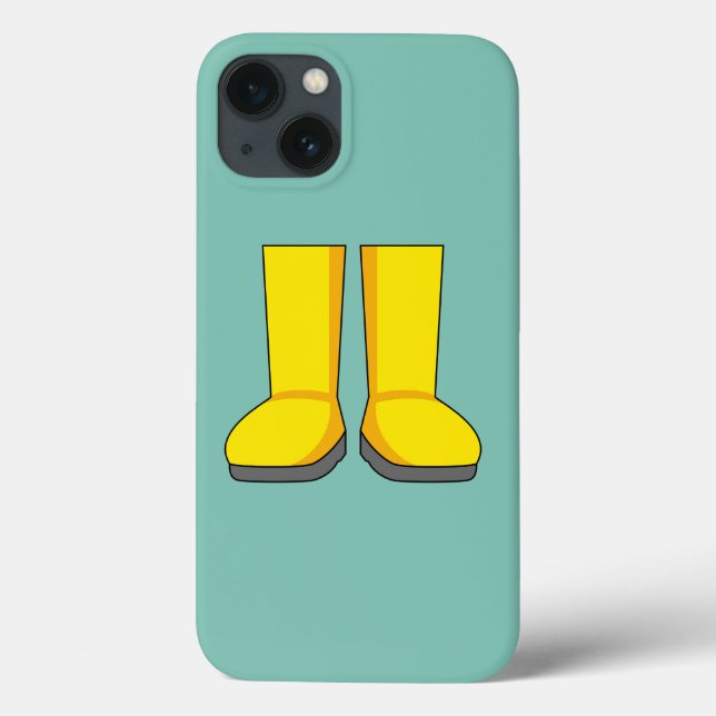Yellow Rubber Rain Boots Case-Mate iPhone Case (Back)