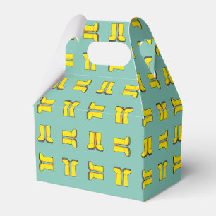 Yellow Rubber Rain Boots Favour Box