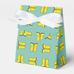 Yellow Rubber Rain Boots Favour Box