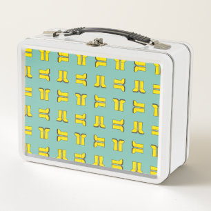 Yellow Rubber Rain Boots Metal Lunch Box