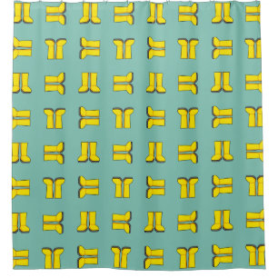 Yellow Rubber Rain Boots Shower Curtain