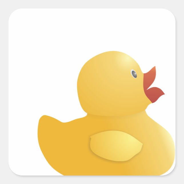 Yellow Rubberduck Square Sticker (Front)