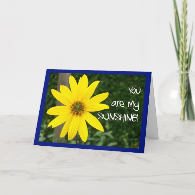 Yellow Rudbekia 'Missing You!' Greeting Card (Front)