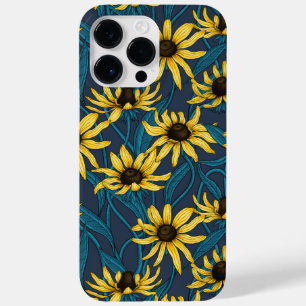 Yellow Rudbekia on navy Case-Mate iPhone 14 Pro Max Case