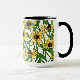 Yellow Rudbekia on white Mug