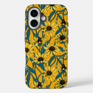Yellow Rudbekia on yellow iPhone 16 Case