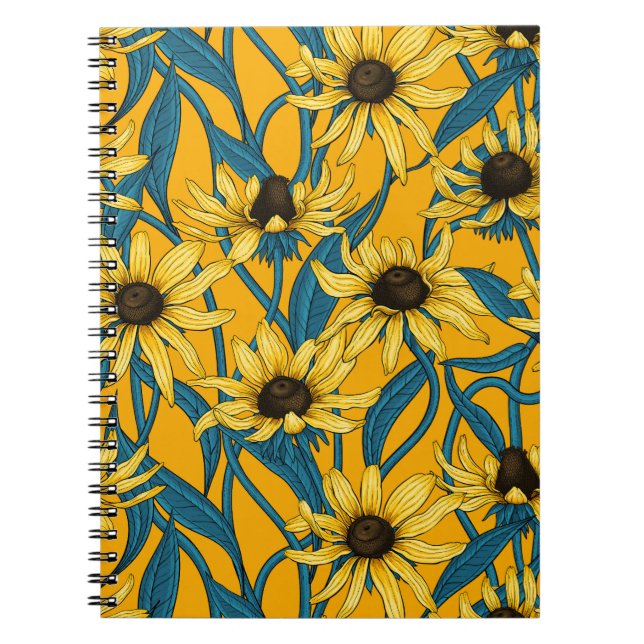 Yellow Rudbekia on yellow Notebook (Front)