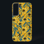 Yellow Rudbekia on yellow Samsung Galaxy Case<br><div class="desc">Hand-painted cvector pattern with yellow rudbekia flowers</div>