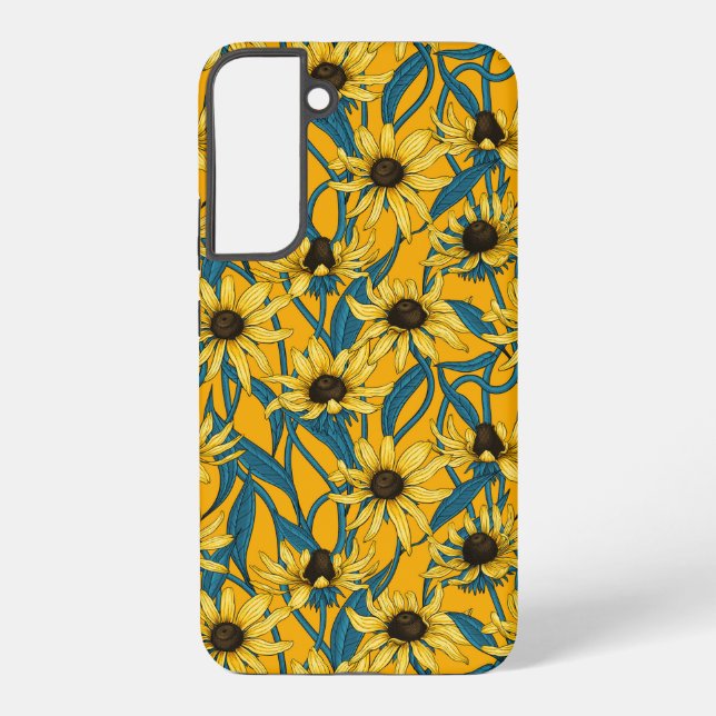 Yellow Rudbekia on yellow Samsung Galaxy S22+ Case (Back)