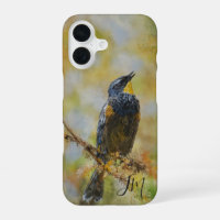 Yellow Rumped Warbler Bird Painting Custom Name