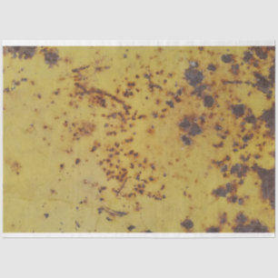 Yellow Rust Texture Decoupage Tissue Paper