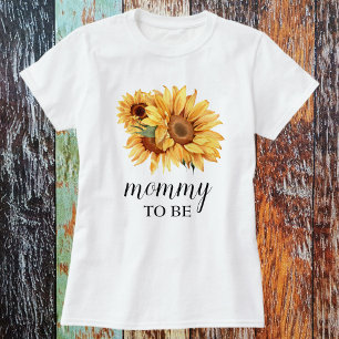 Yellow Rustic Sunflower Baby Shower T-Shirt