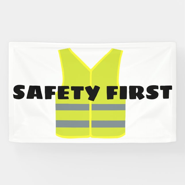 Yellow safety vest design banner (Horizontal)