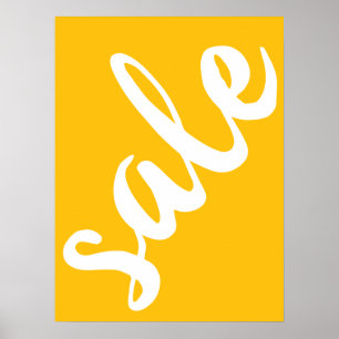 Yellow Sale Sign, 18x24 Spring Summer Season Sale Poster