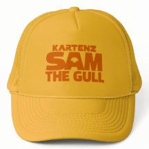 Yellow Sam the Gull Trucker Hat by Wighar