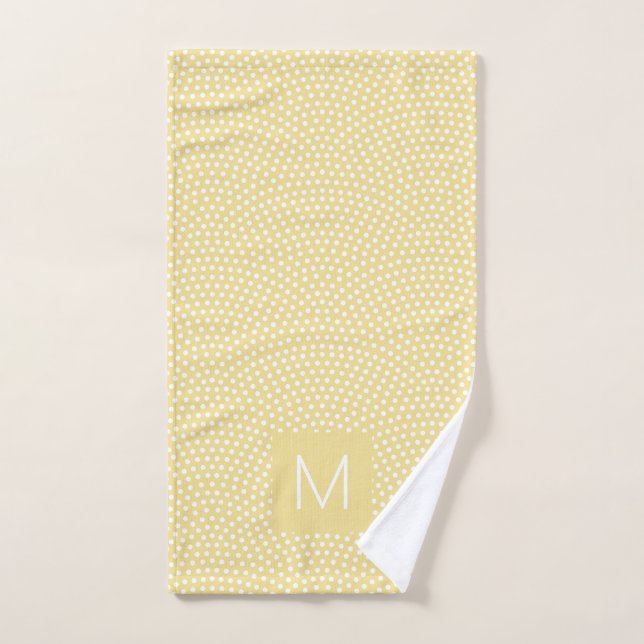 Yellow Same Komon Monogrammed Bath Towel Set (Hand Towel)