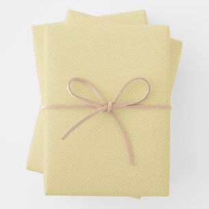 Yellow Same Komon (small scale) Wrapping Paper Sheet