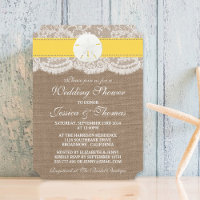 Yellow Sand Dollar Beach Wedding Shower