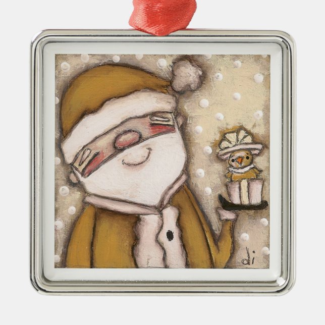 Yellow Santa - Ornament (Front)