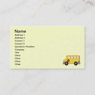 Yellow School Bus Business Card
