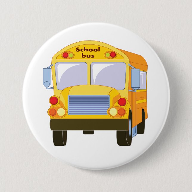 Yellow School Bus Button (Front)