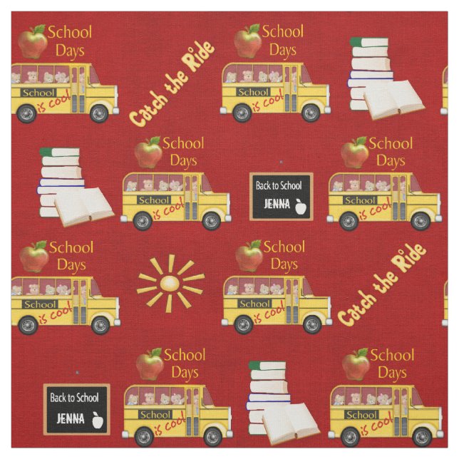Yellow School Bus Fabric (Swatch)