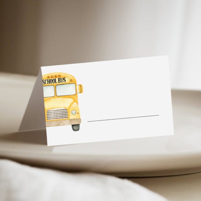 Yellow School Bus Fill in Buffet Place Card (Creator Uploaded)