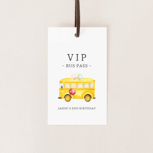 Yellow School Bus Funny  Gift Tags (Creator Uploaded)