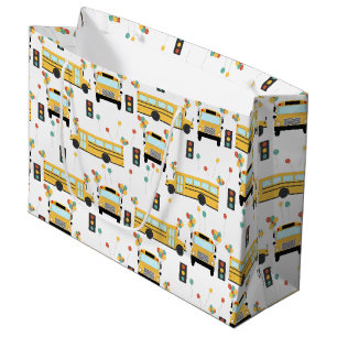 Yellow School Bus Kids Birthday Party Large Gift Bag