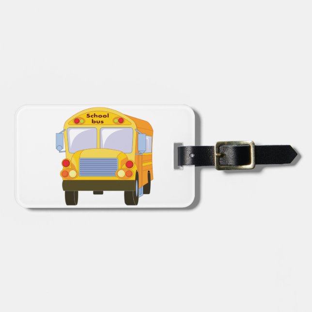 Yellow School Bus Luggage Tags (Front Horizontal)