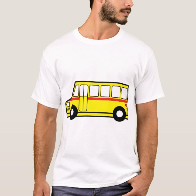 Yellow School Bus Mens T-Shirt (Front)