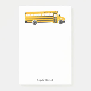 Yellow School Bus Personal Stationery Post-it Notes