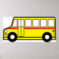 Yellow School Bus Poster