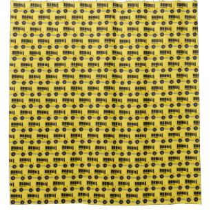 Yellow School Bus Print Bus Driver Teacher Shower Curtain