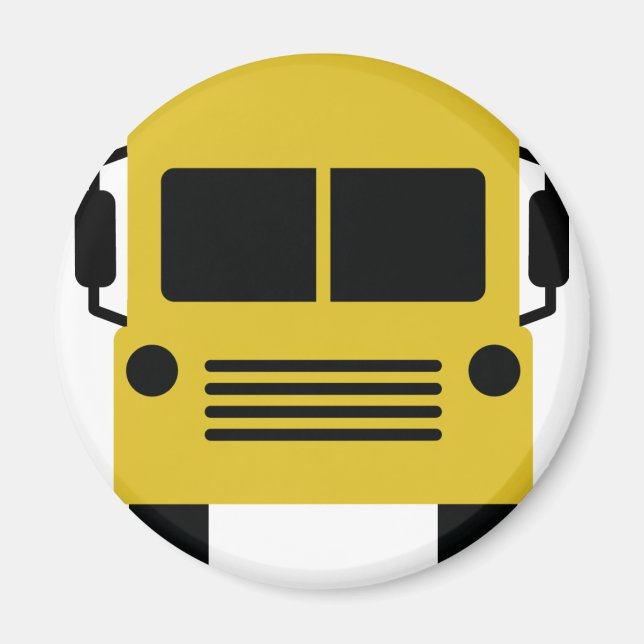 yellow school bus symbol magnet (Front)