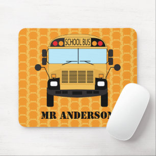 Yellow School Bus Teacher Appreciation Mouse Mat