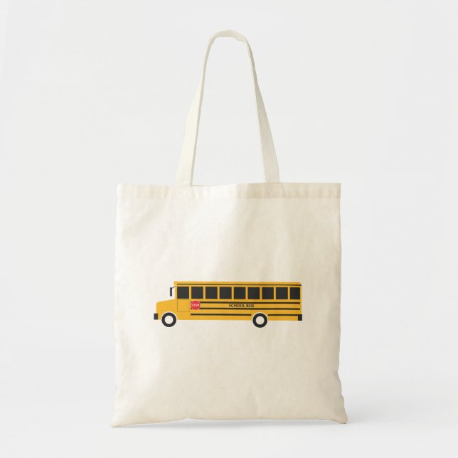 Yellow School Bus Tote Bag (Front)