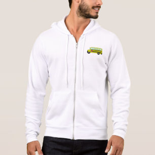 Yellow School Bus with Stop Sign Hoodie