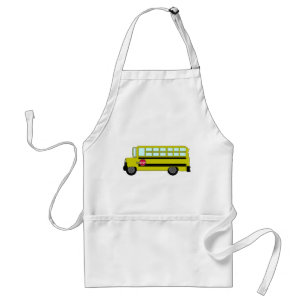 Yellow School Bus with Stop Sign Standard Apron