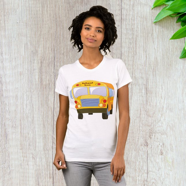 Yellow School Bus Womens T-Shirt (Creator Uploaded)