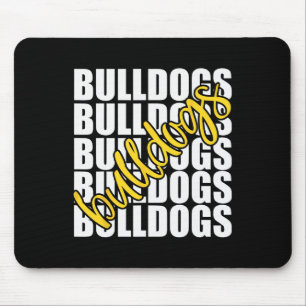 Yellow School Sports Fan Team Spirit  Mouse Mat