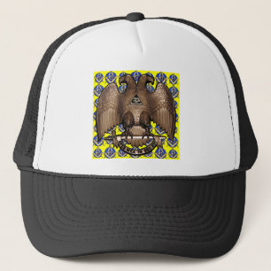 Yellow Scottish Rite Square & Compass Trucker Hat
