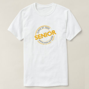 Yellow Senior Class of Distressed Badge T-Shirt