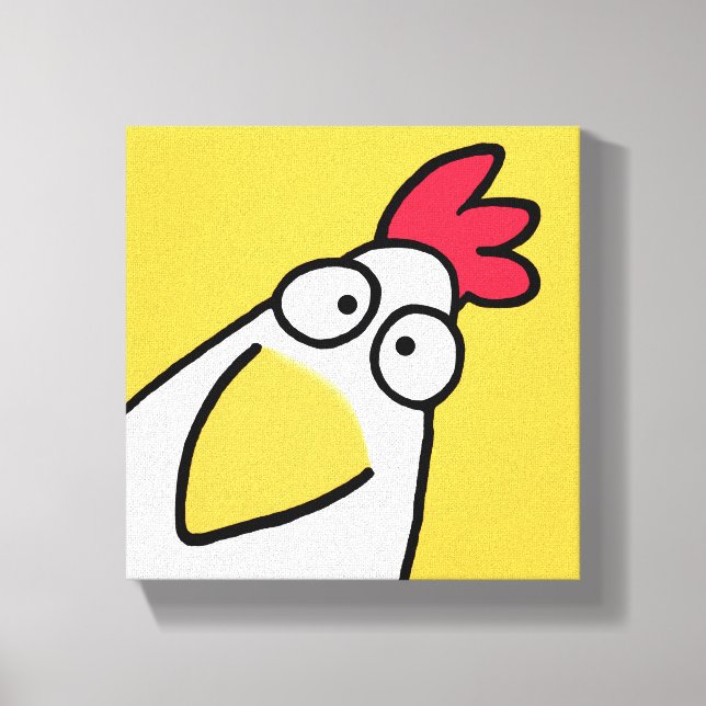 Yellow SERIOUS CHICKEN by Sandra Boynton Canvas Print (Front)