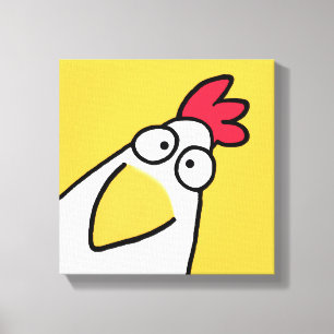 Yellow SERIOUS CHICKEN by Sandra Boynton Canvas Print