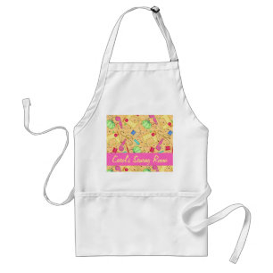 Yellow Sewing Notions Art Name and Sewing Room Standard Apron