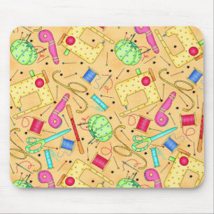 Yellow Sewing Notions Mousepad