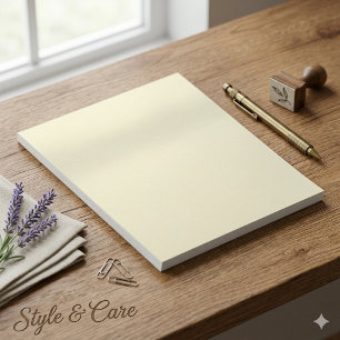 Yellow Shade 5.5 x 6 Notepad with Clean Modern Loo