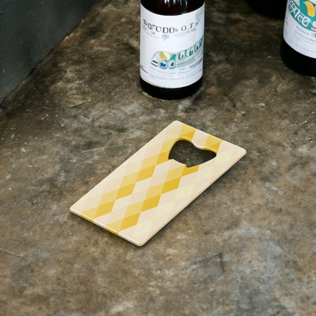 Yellow Shade Rhombus Shape Pattern (Bottle Openers)